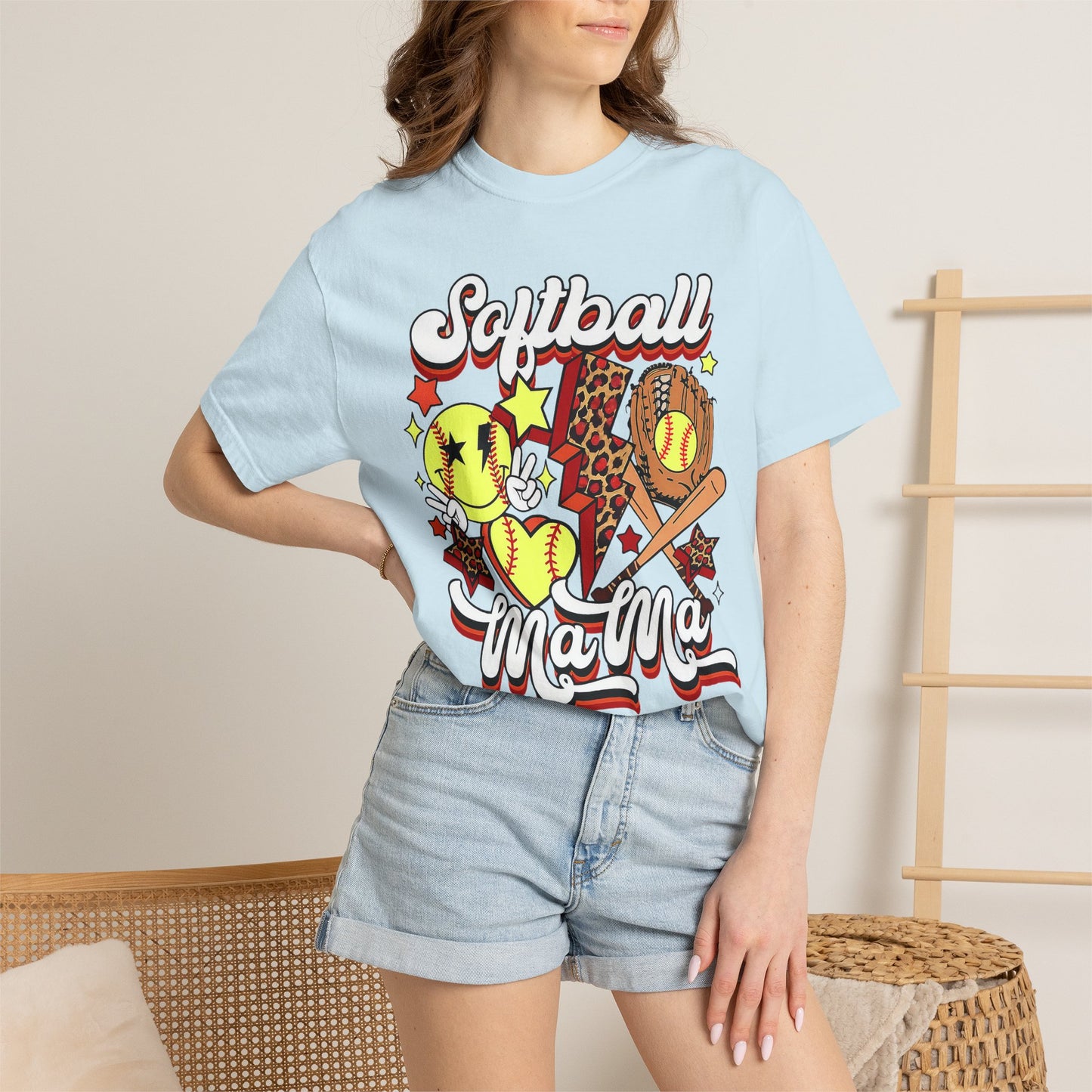 Softball Mama Comfort Colors Tee