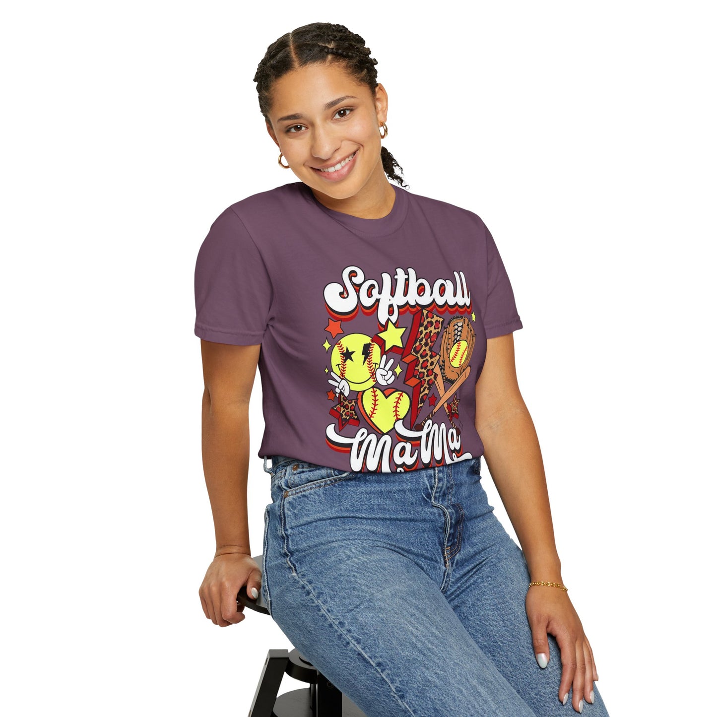 Softball Mama Comfort Colors Tee
