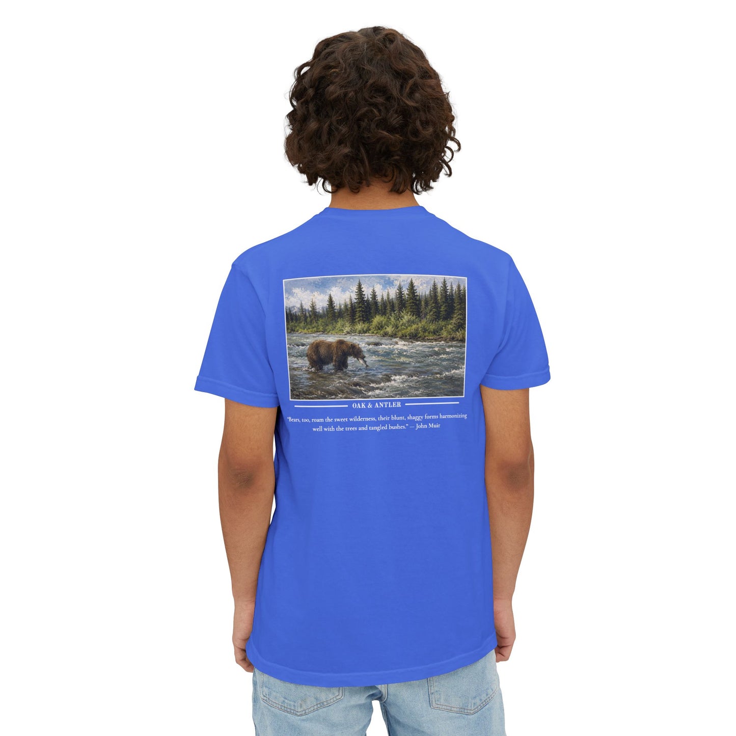 Salmon Run Grizzly Pocket Tee – Wildlife Collection