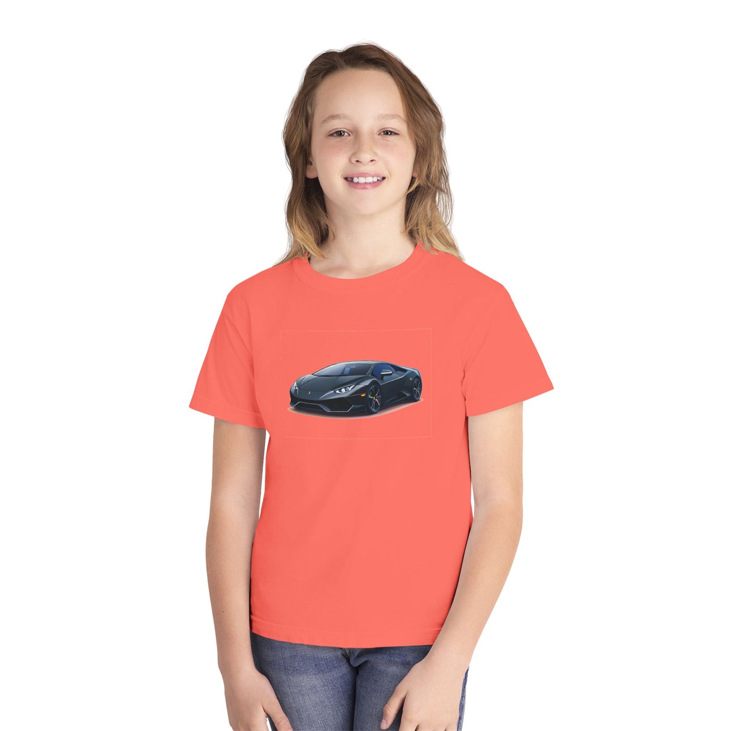 Black Supercar Kids Tee