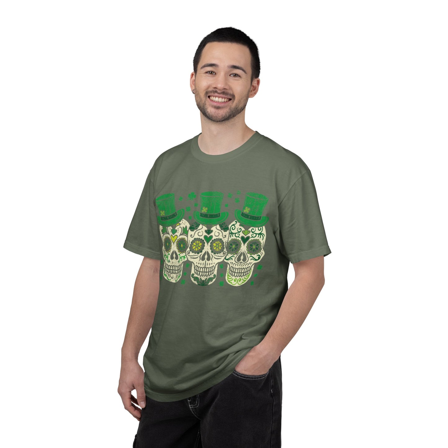Irish Mexican Sugar Skull Leprechaun Shirt – St Patrick’s Day Skull Graphic Tee