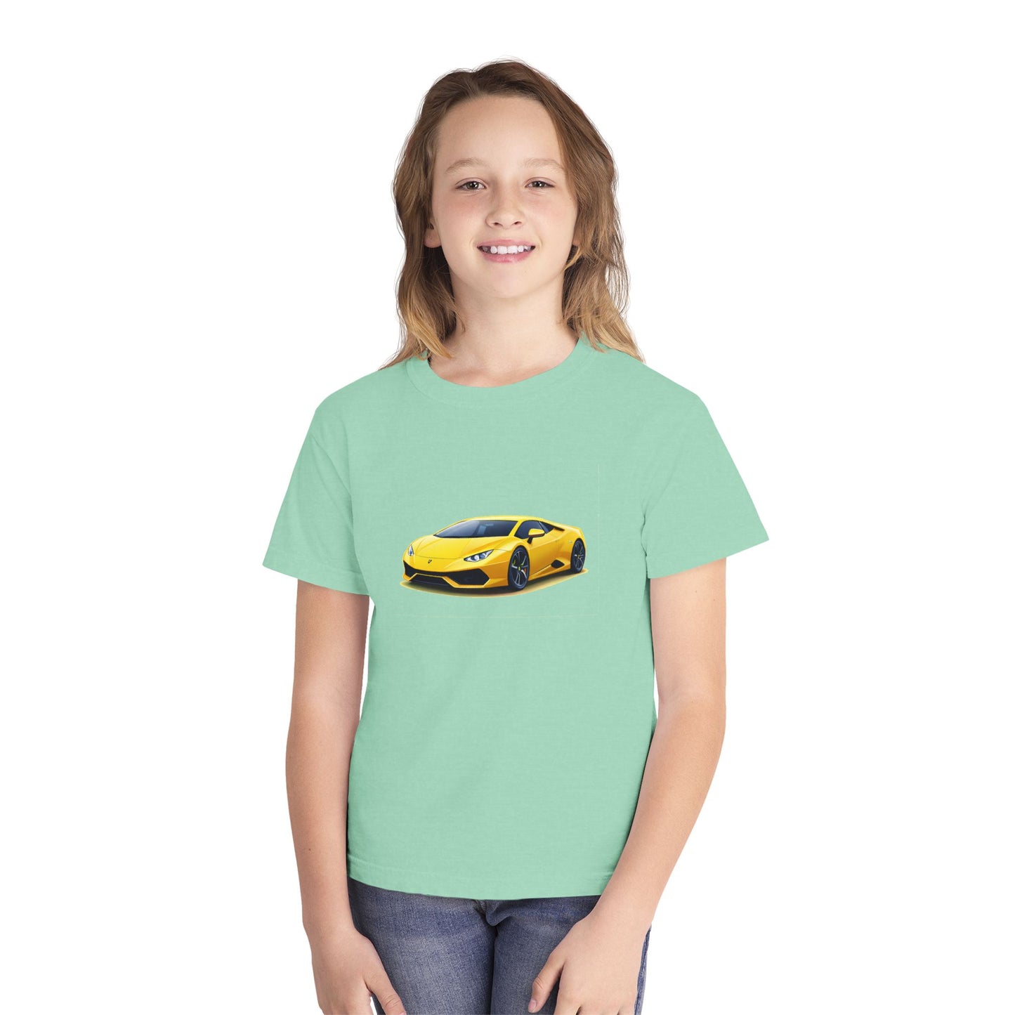 Yellow Supercar Kids Tee