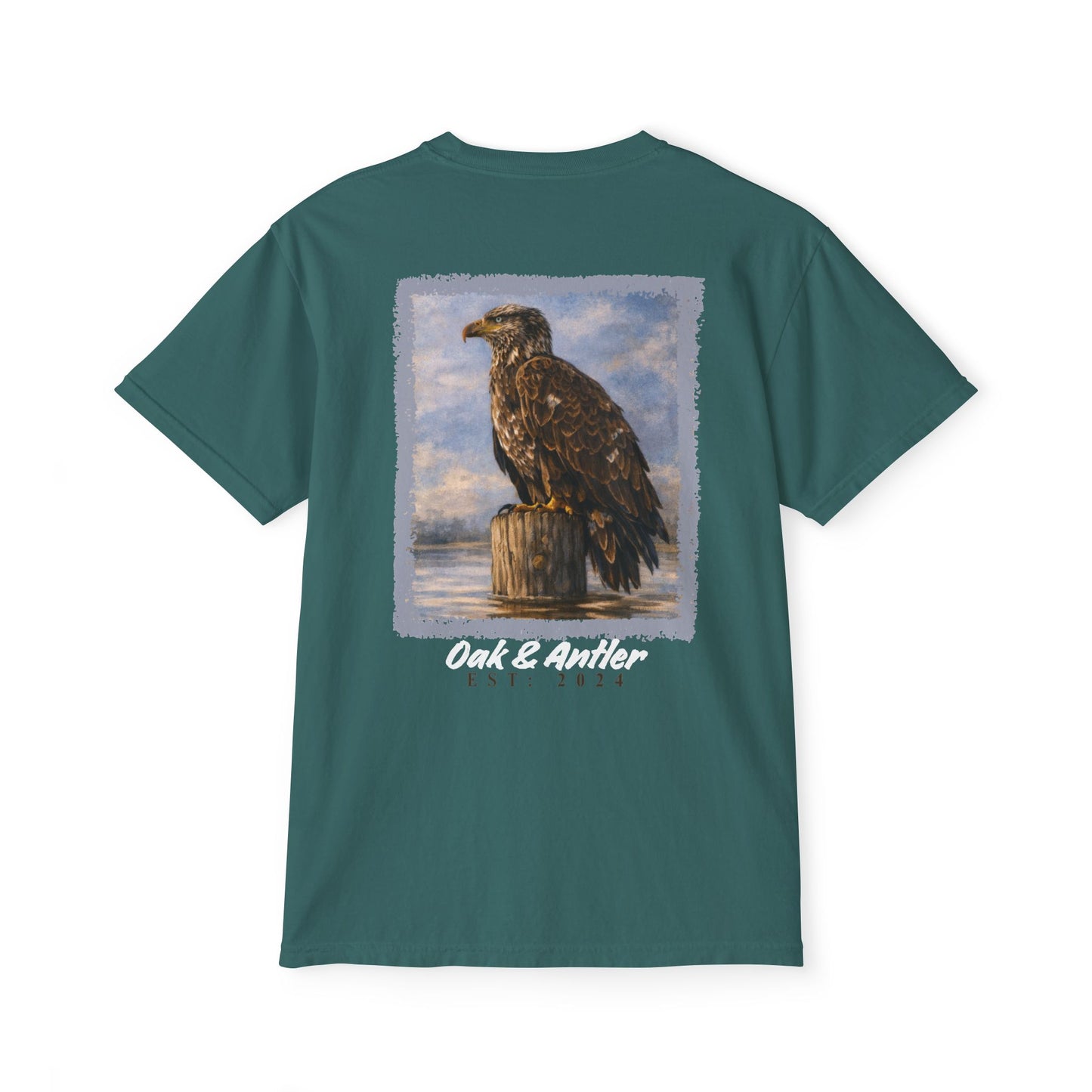 River Perch Bald Eagle Pocket Tee – Wild Birds Collection