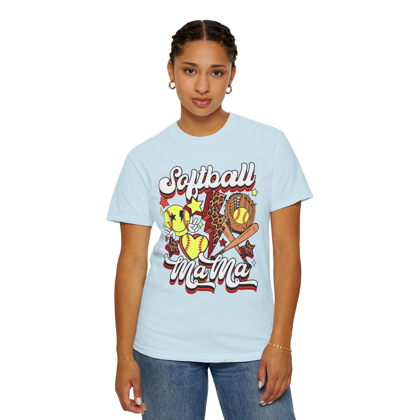 Softball Mama Comfort Colors Tee