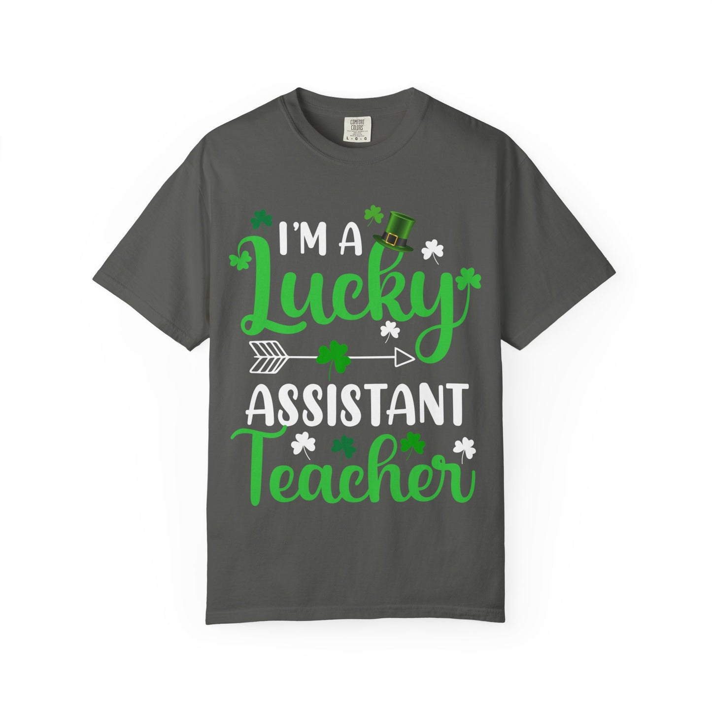 I’m Lucky Assistant Teacher Shirt – St Patrick’s Day Shamrock Tee