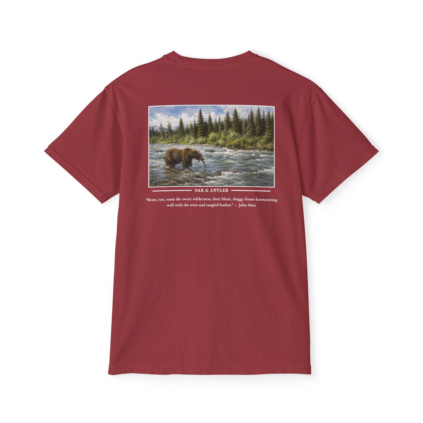 Salmon Run Grizzly Pocket Tee – Wildlife Collection