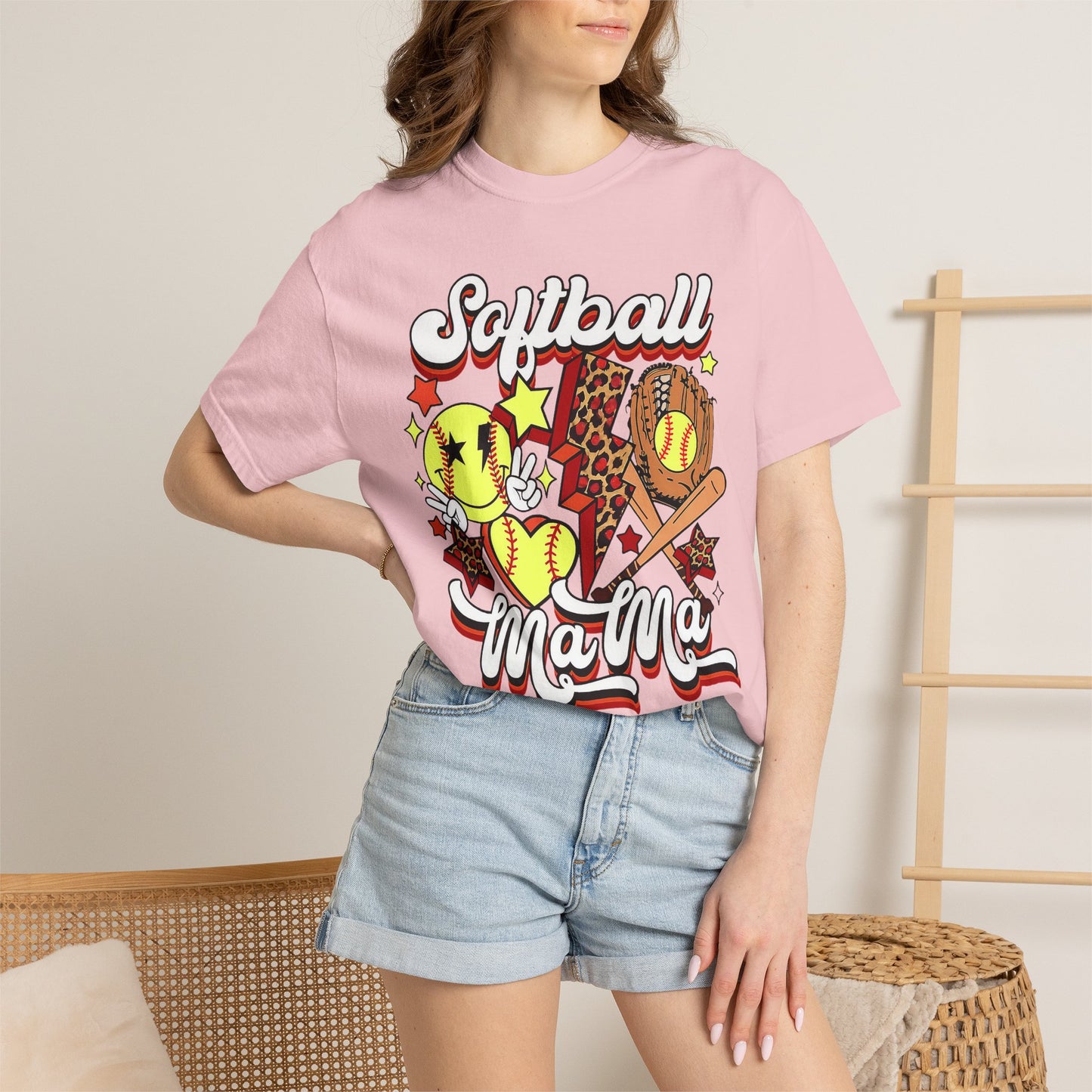 Softball Mama Comfort Colors Tee