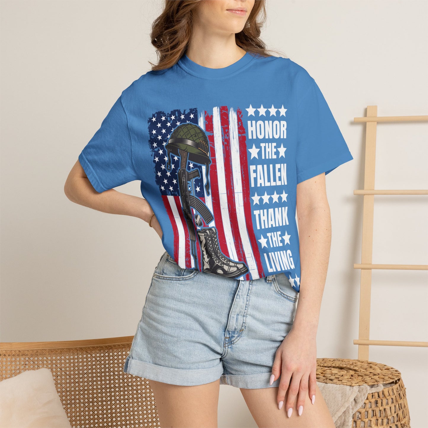 Battlefield Cross Tribute Memorial Day T-Shirt  Description