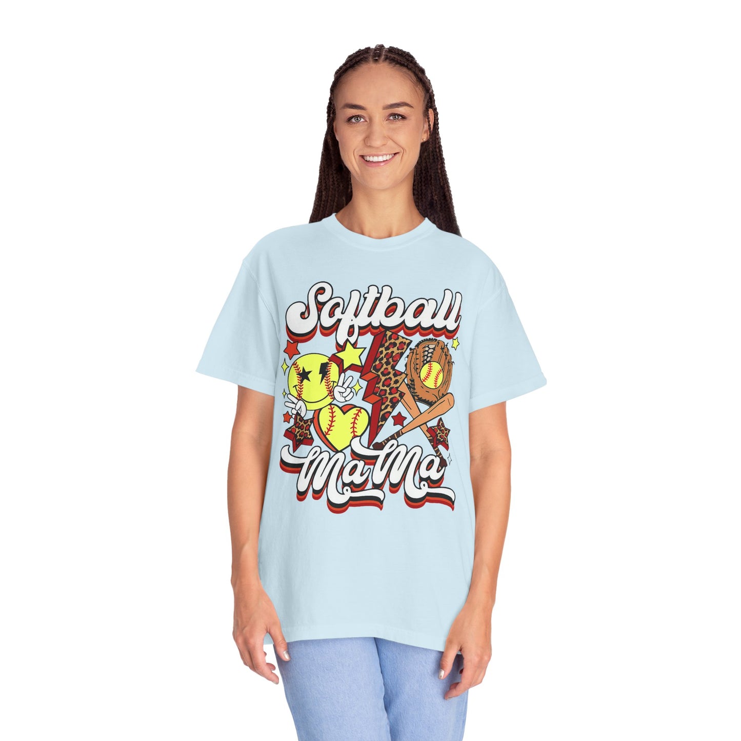 Softball Mama Comfort Colors Tee