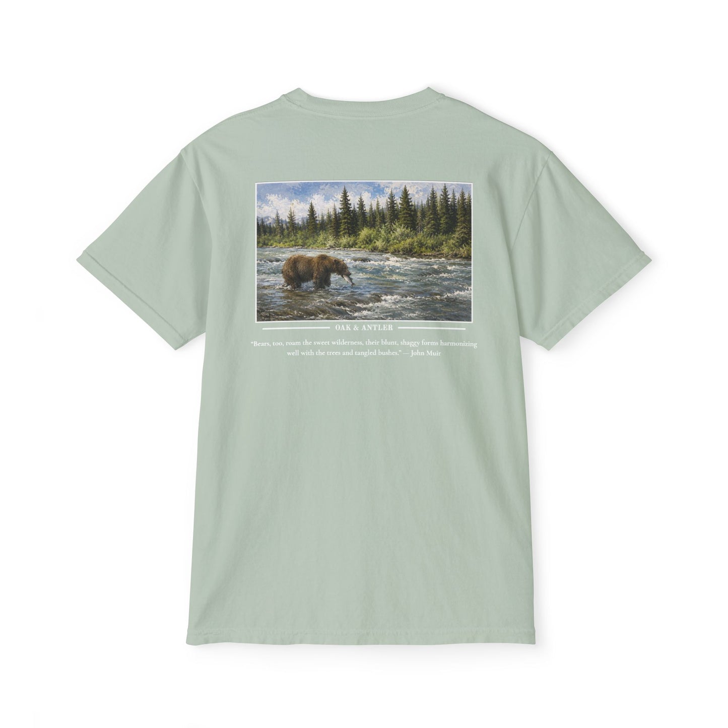 Salmon Run Grizzly Pocket Tee – Wildlife Collection