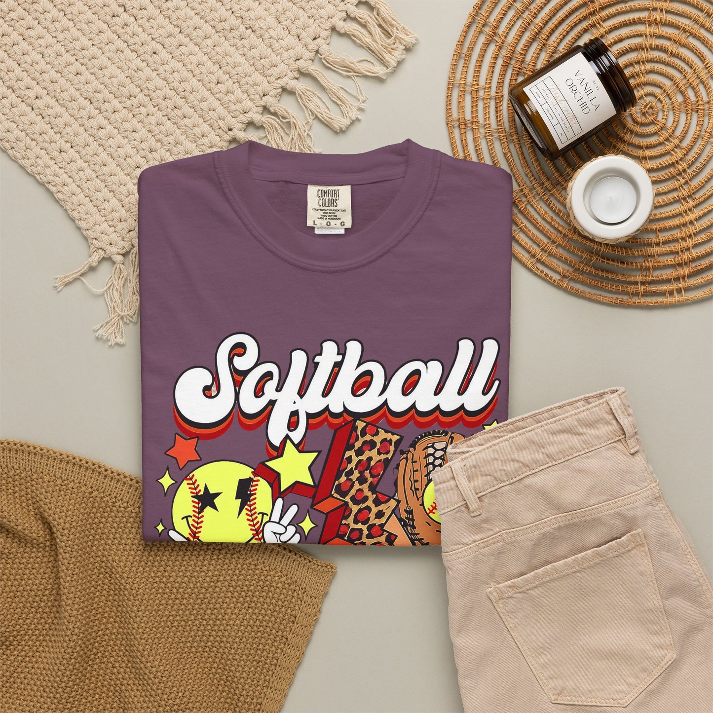 Softball Mama Comfort Colors Tee