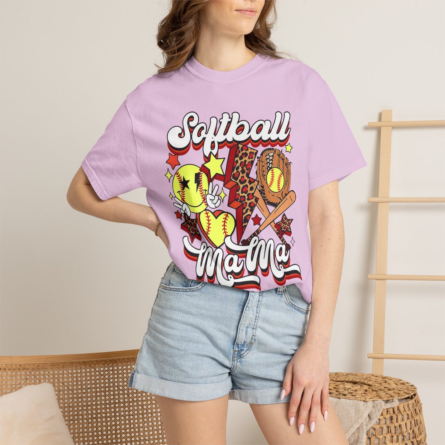 Softball Mama Comfort Colors Tee