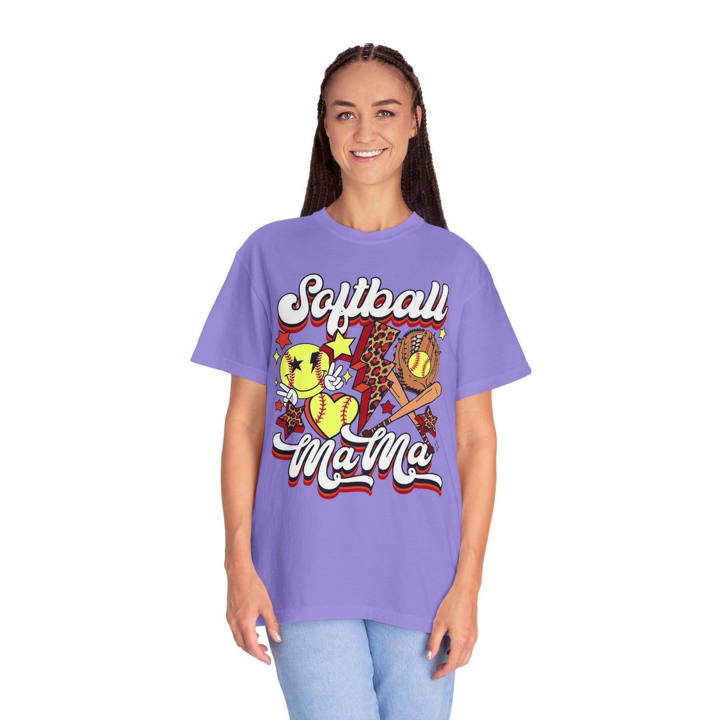Softball Mama Comfort Colors Tee