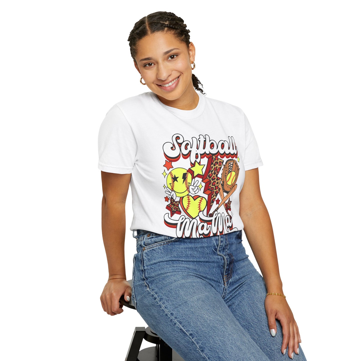 Softball Mama Comfort Colors Tee