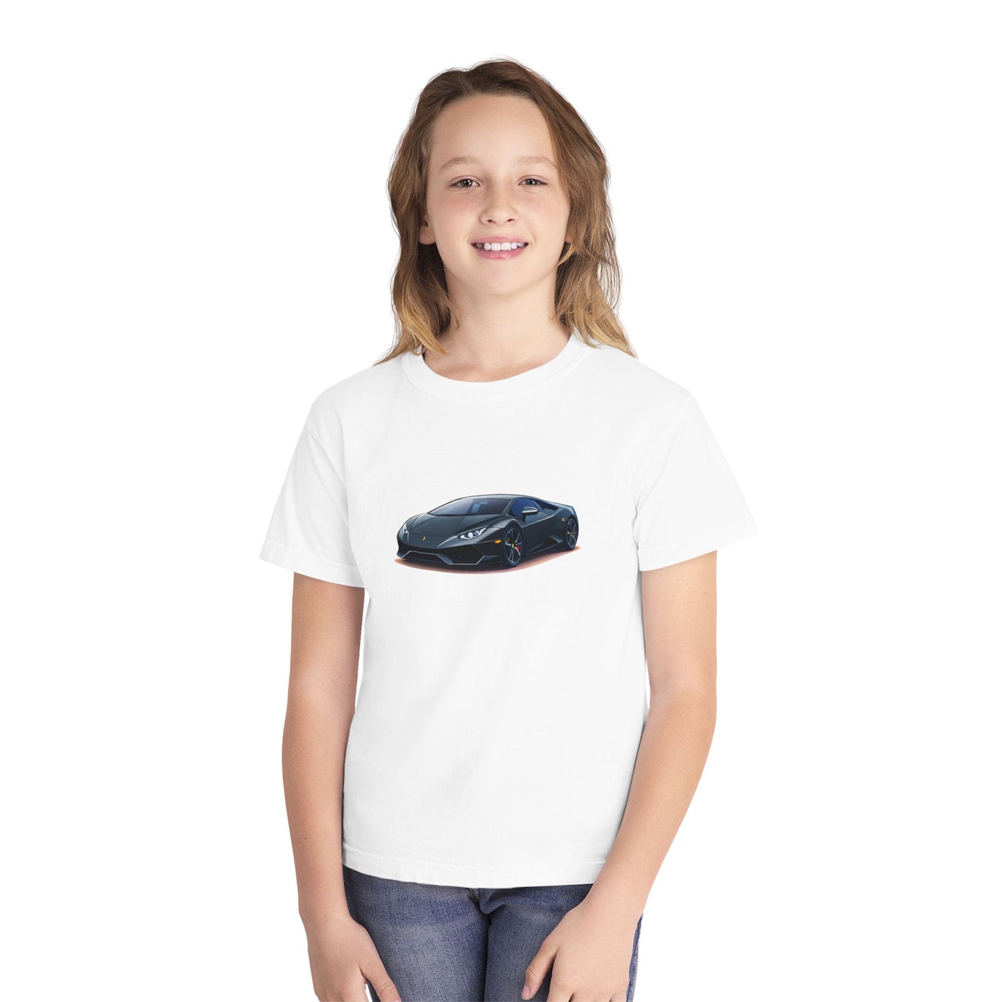 Black Supercar Kids Tee