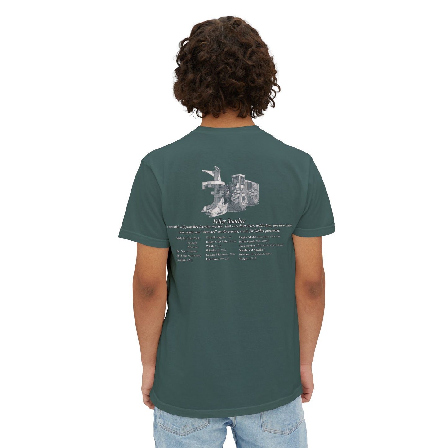 Feller Buncher Pocket Tee - Heavy Equipment Series