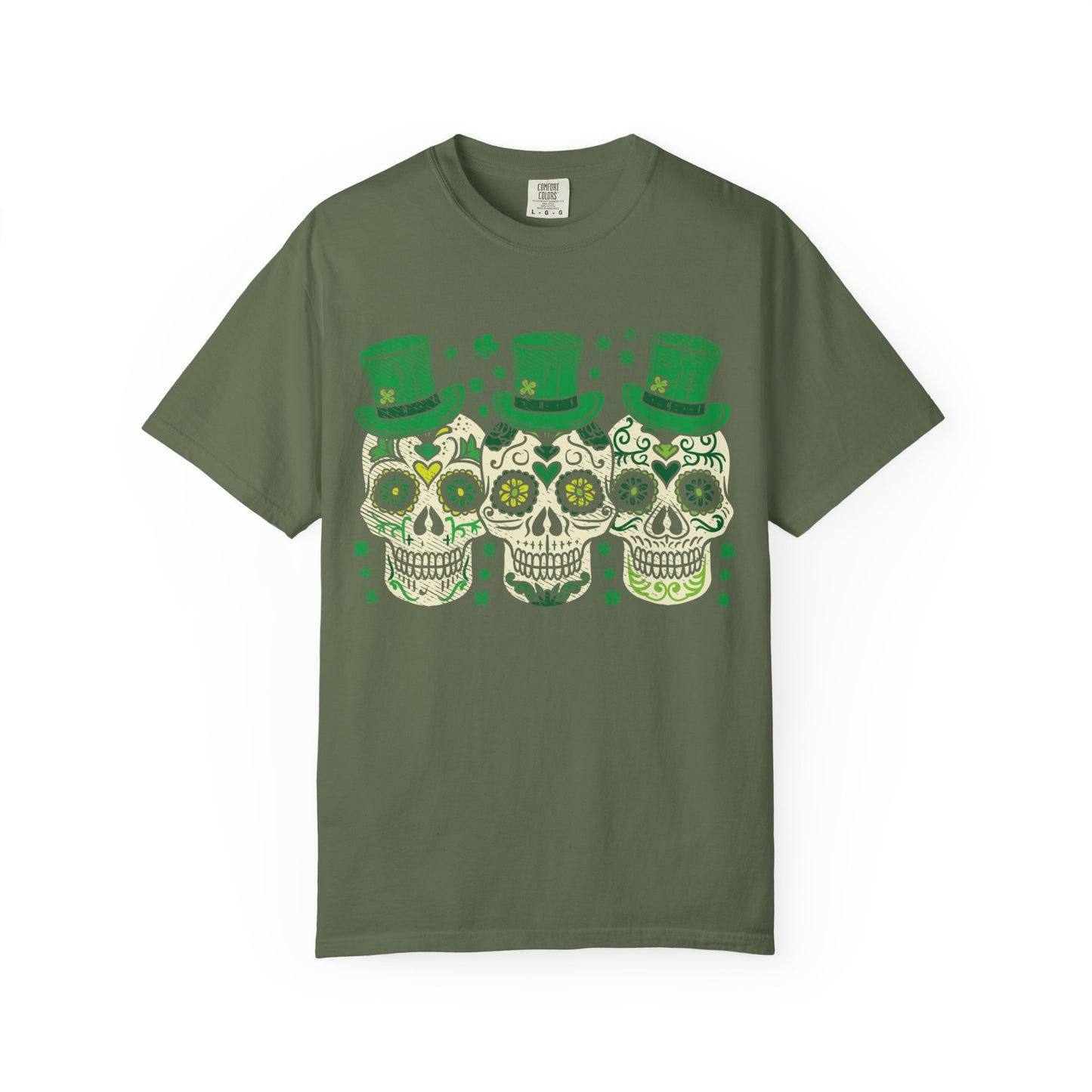 Irish Mexican Sugar Skull Leprechaun Shirt – St Patrick’s Day Skull Graphic Tee