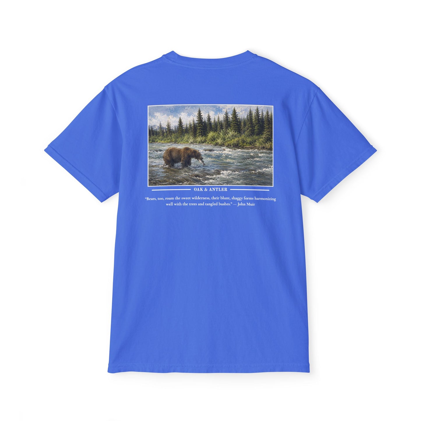 Salmon Run Grizzly Pocket Tee – Wildlife Collection