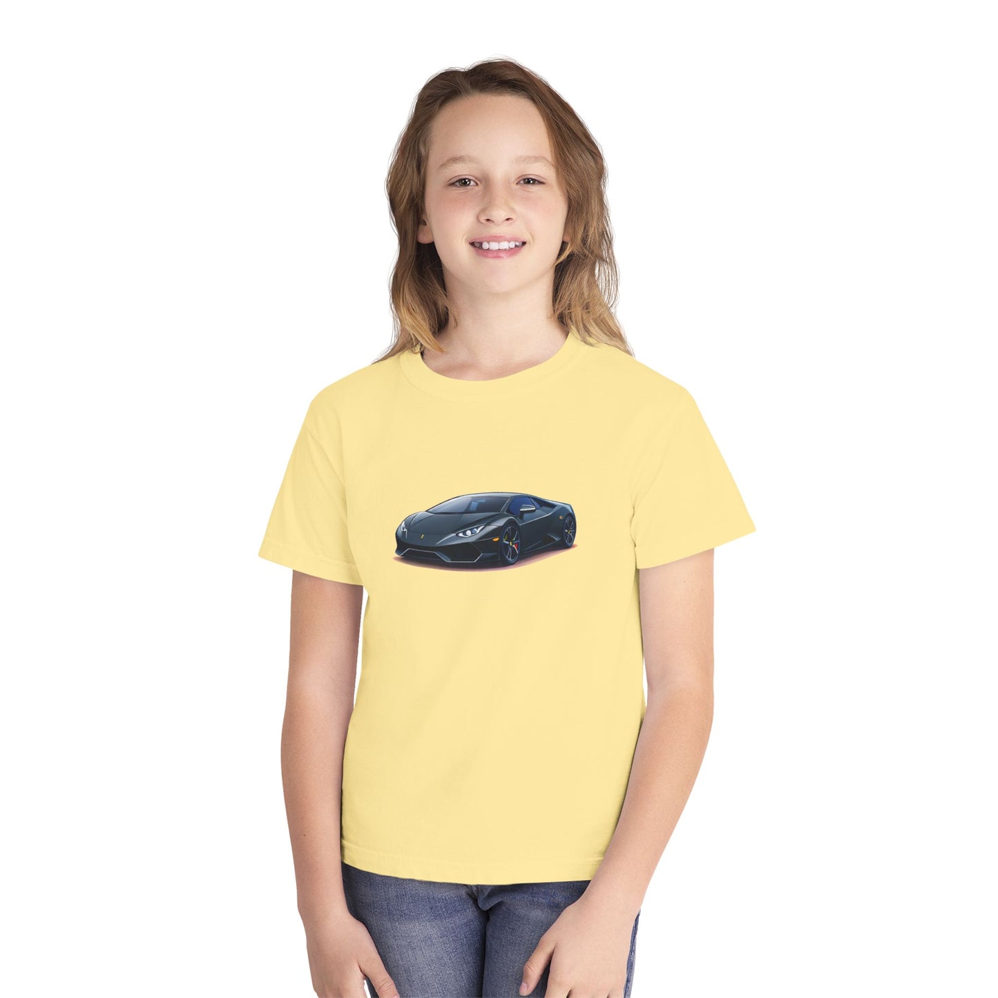 Black Supercar Kids Tee