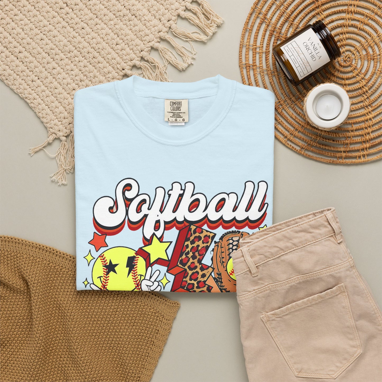 Softball Mama Comfort Colors Tee