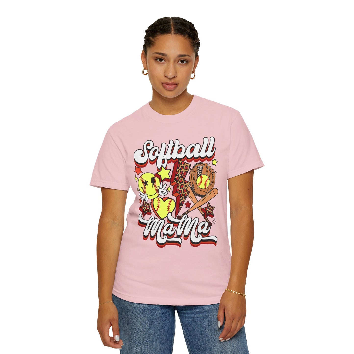 Softball Mama Comfort Colors Tee