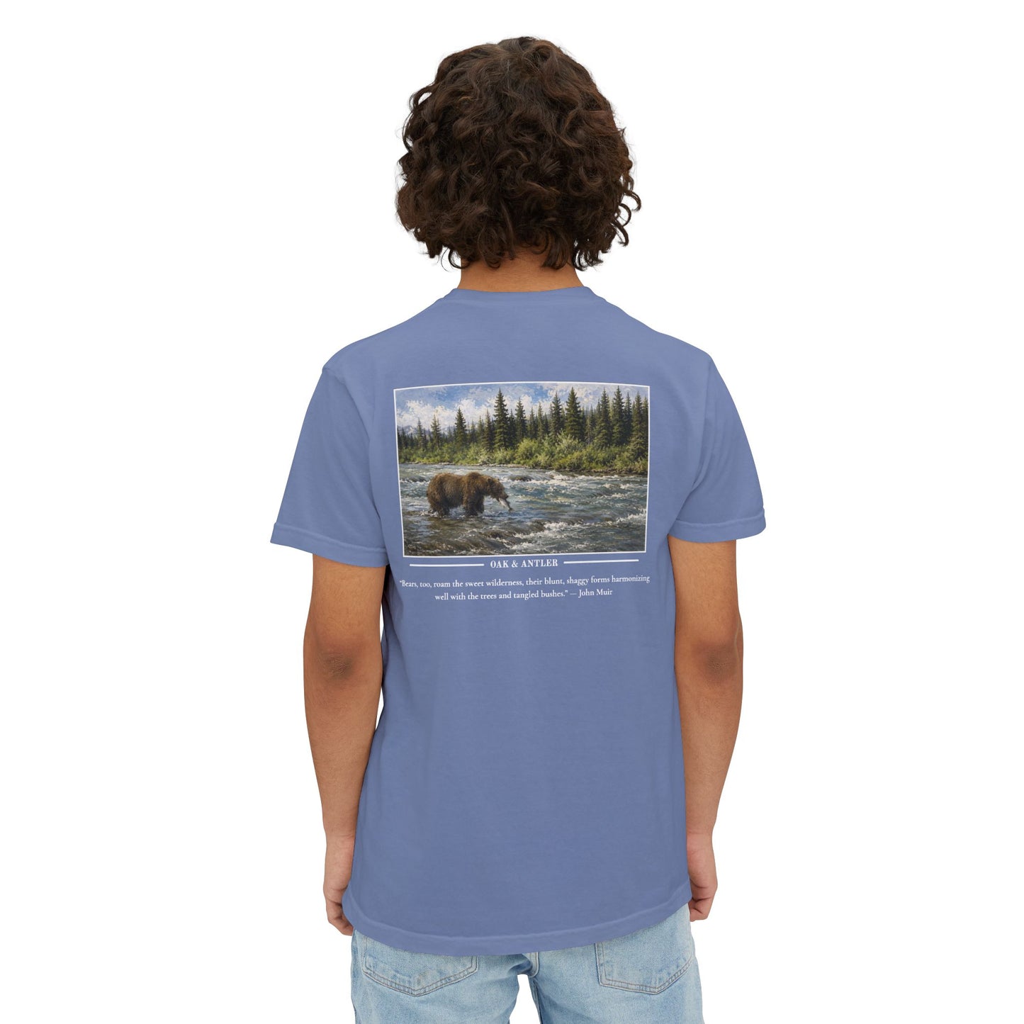 Salmon Run Grizzly Pocket Tee – Wildlife Collection