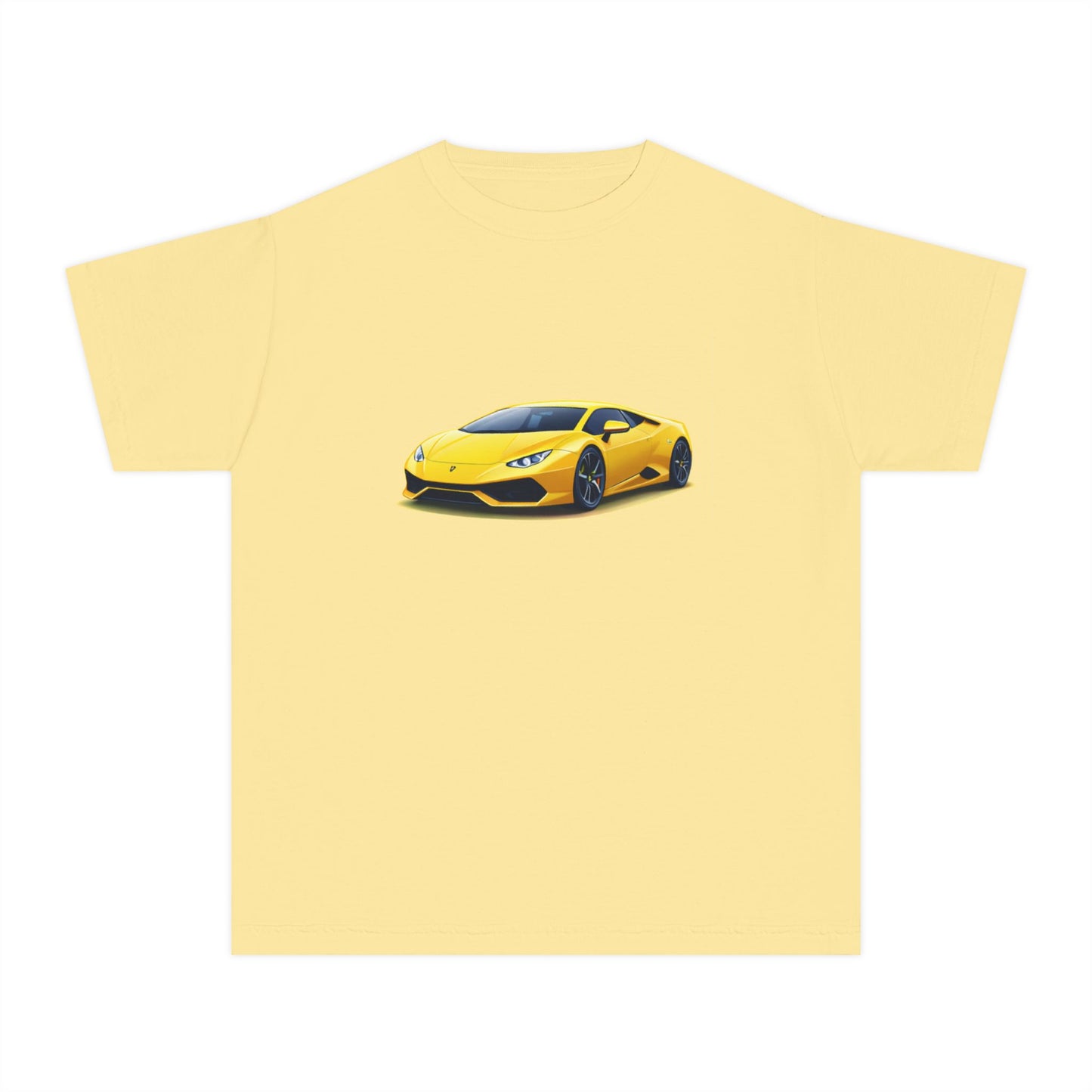 Yellow Supercar Kids Tee