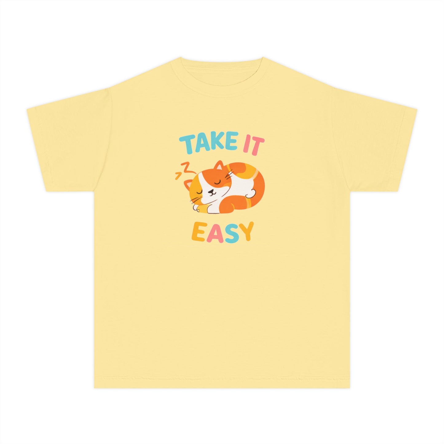 Take It Easy Sleeping Cat Kids Tee