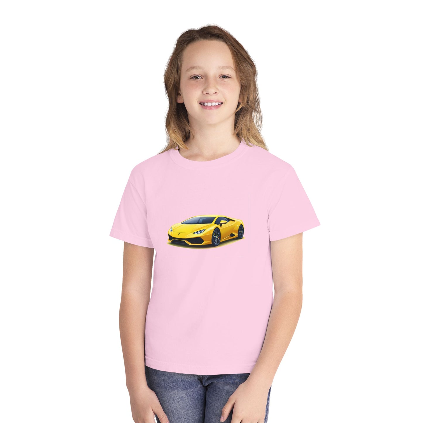 Yellow Supercar Kids Tee