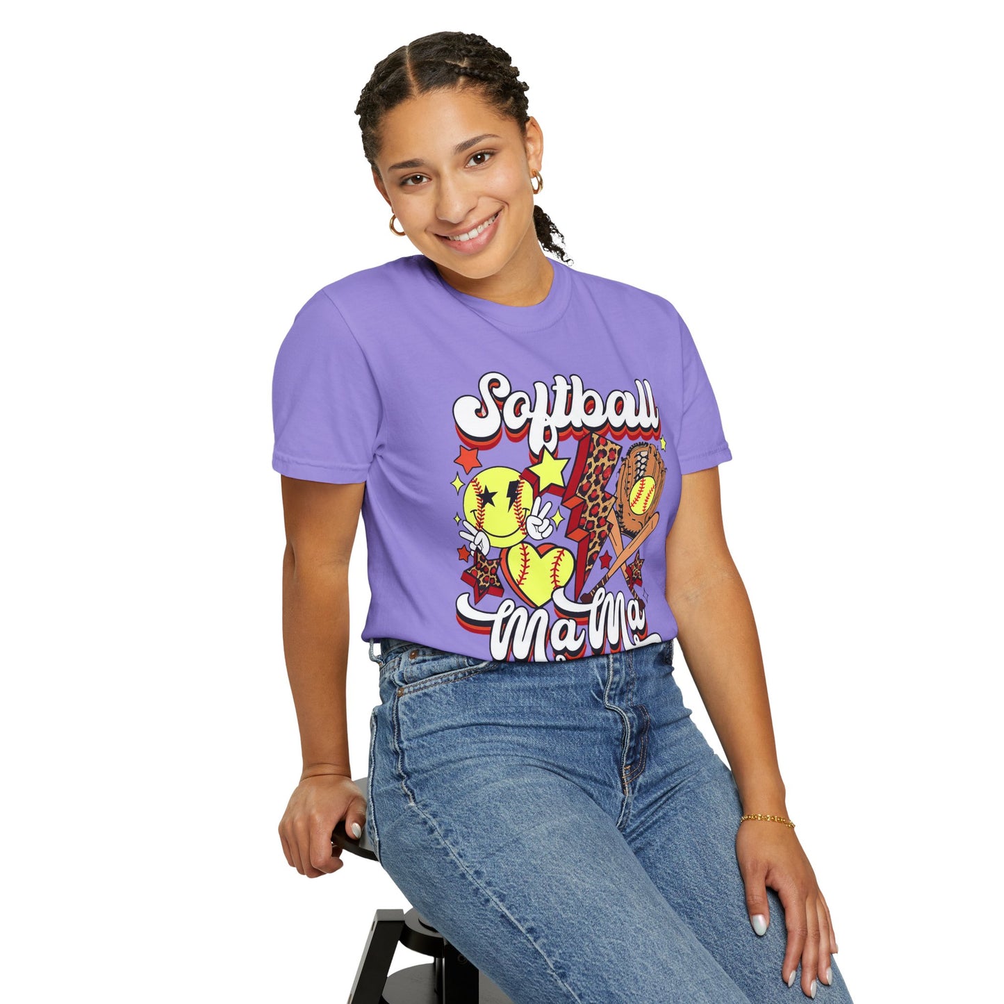 Softball Mama Comfort Colors Tee