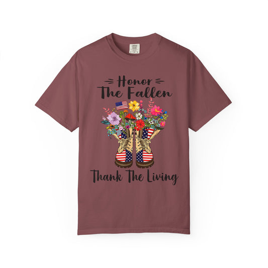 Floral Patriotic Boots Memorial Day T-Shirt