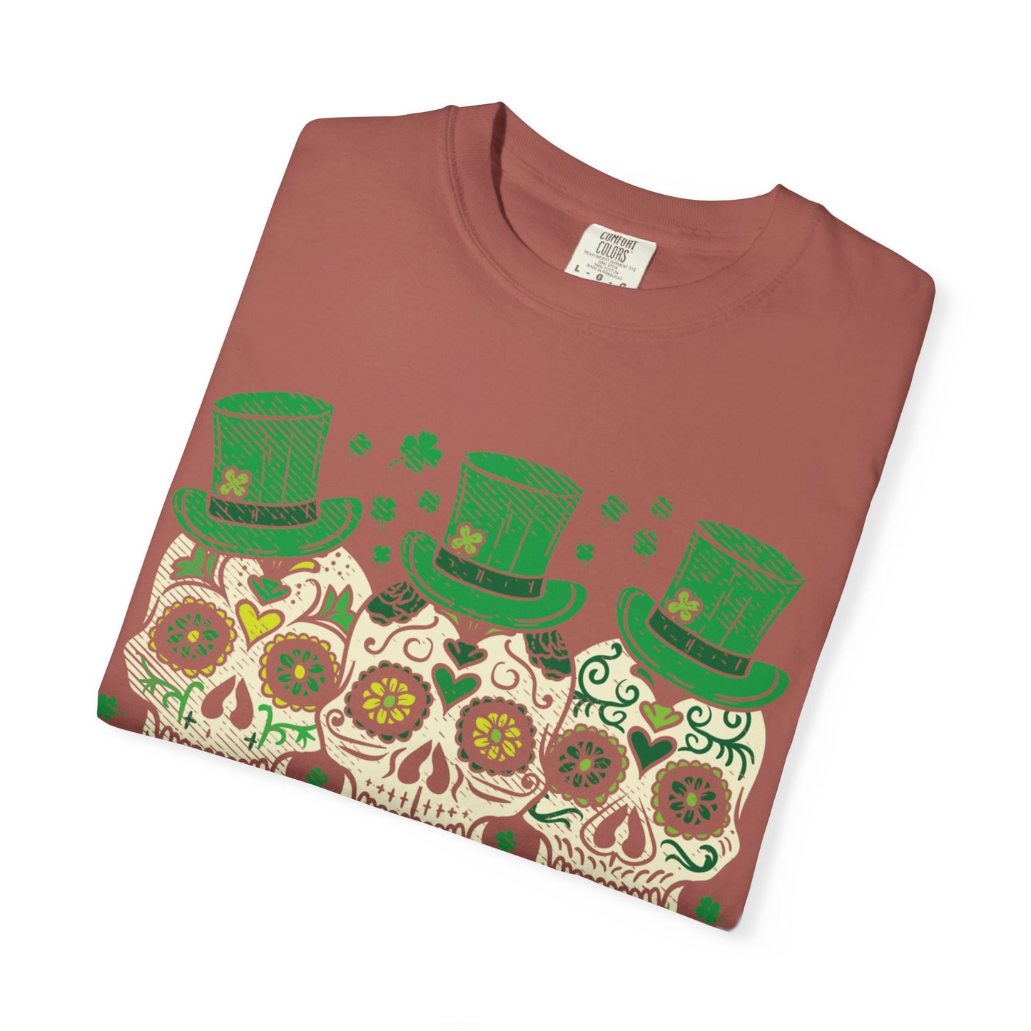 Irish Mexican Sugar Skull Leprechaun Shirt – St Patrick’s Day Skull Graphic Tee