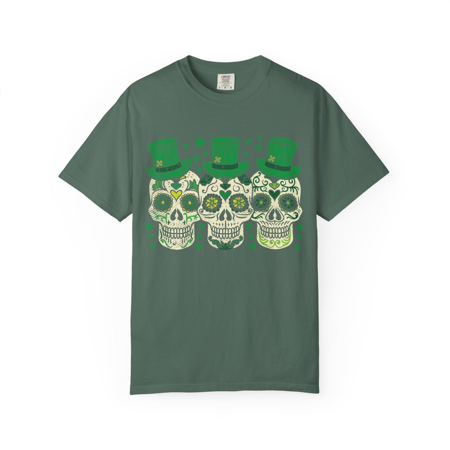 Irish Mexican Sugar Skull Leprechaun Shirt – St Patrick’s Day Skull Graphic Tee