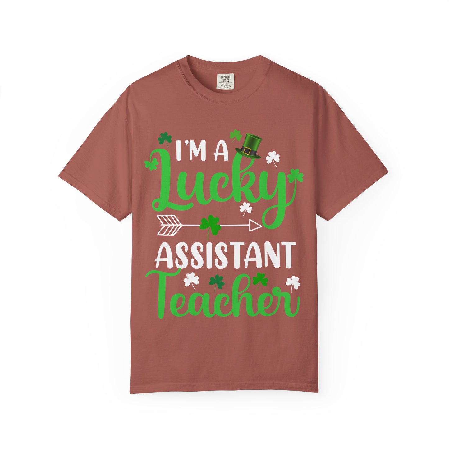 I’m Lucky Assistant Teacher Shirt – St Patrick’s Day Shamrock Tee