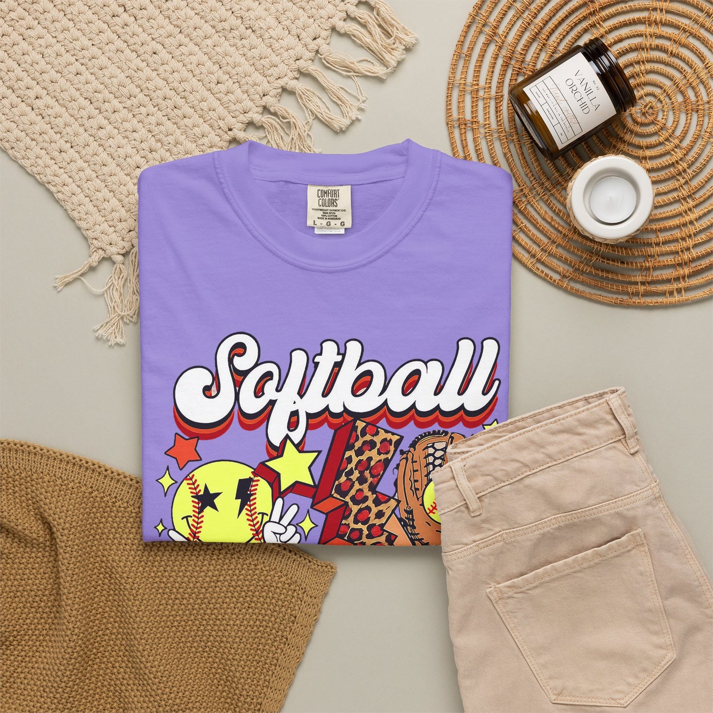 Softball Mama Comfort Colors Tee