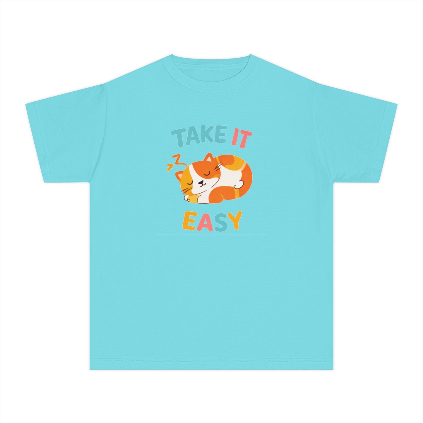 Take It Easy Sleeping Cat Kids Tee