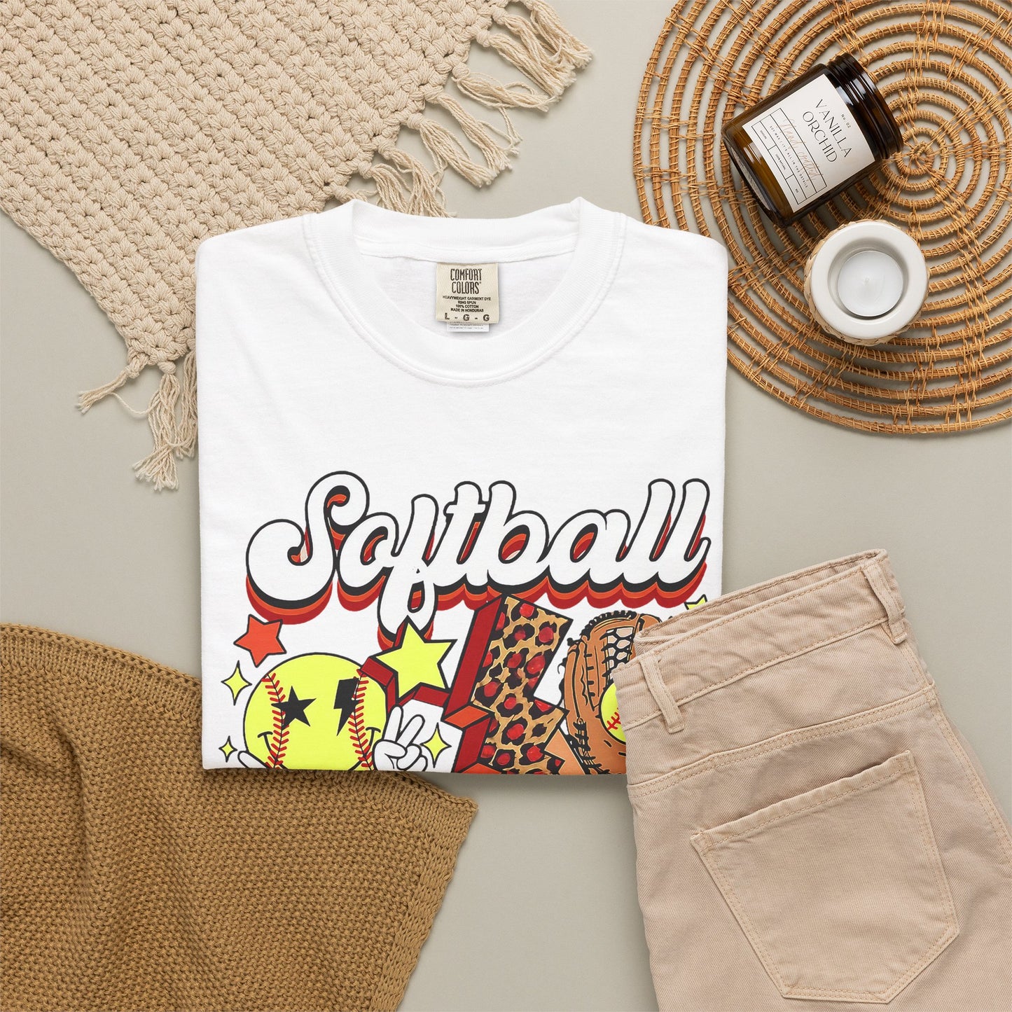 Softball Mama Comfort Colors Tee