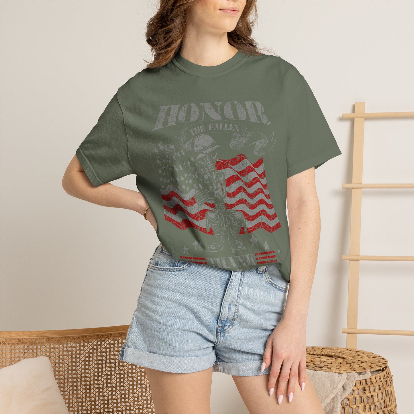 Honor the Fallen Soldier Boots Memorial Day T-Shirt