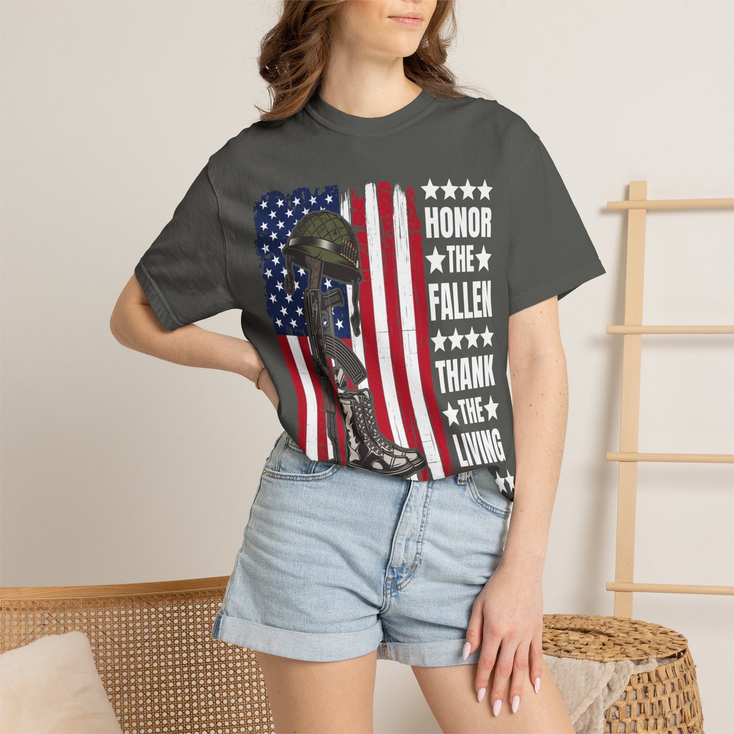 Battlefield Cross Tribute Memorial Day T-Shirt  Description
