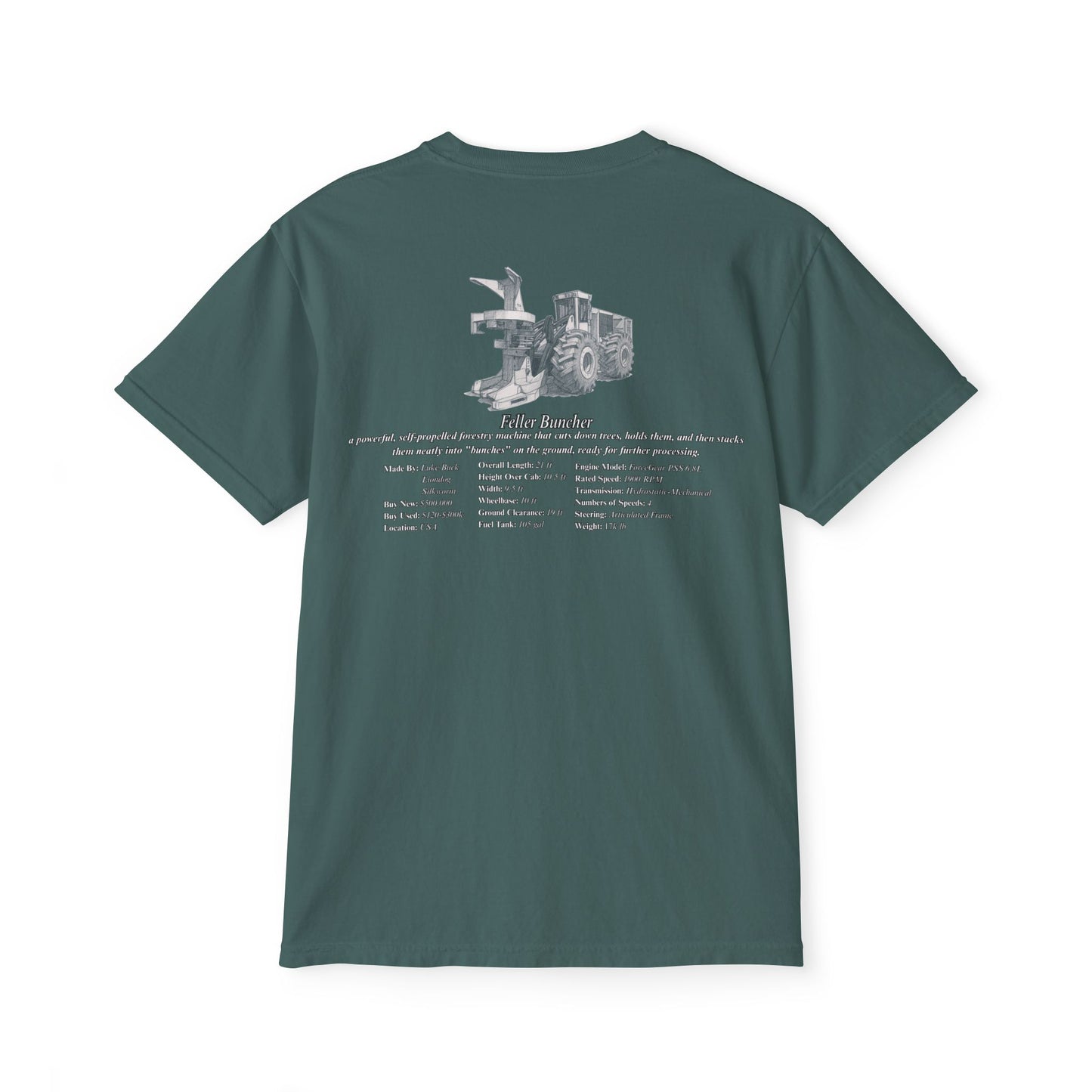 Feller Buncher Pocket Tee - Heavy Equipment Series