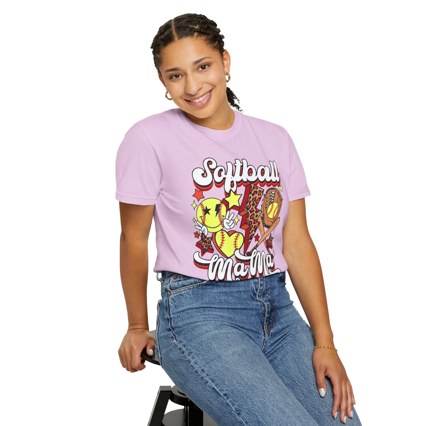Softball Mama Comfort Colors Tee