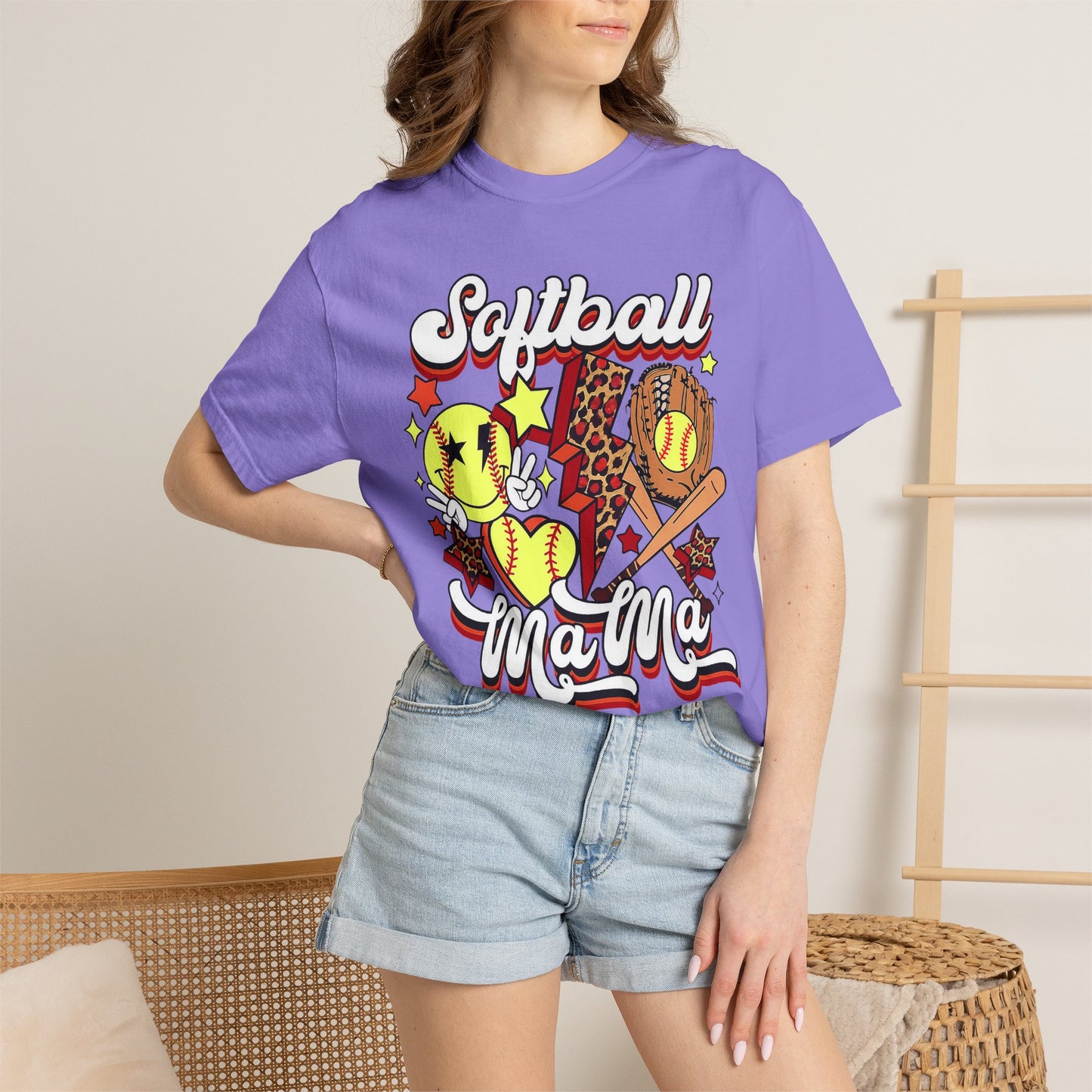 Softball Mama Comfort Colors Tee