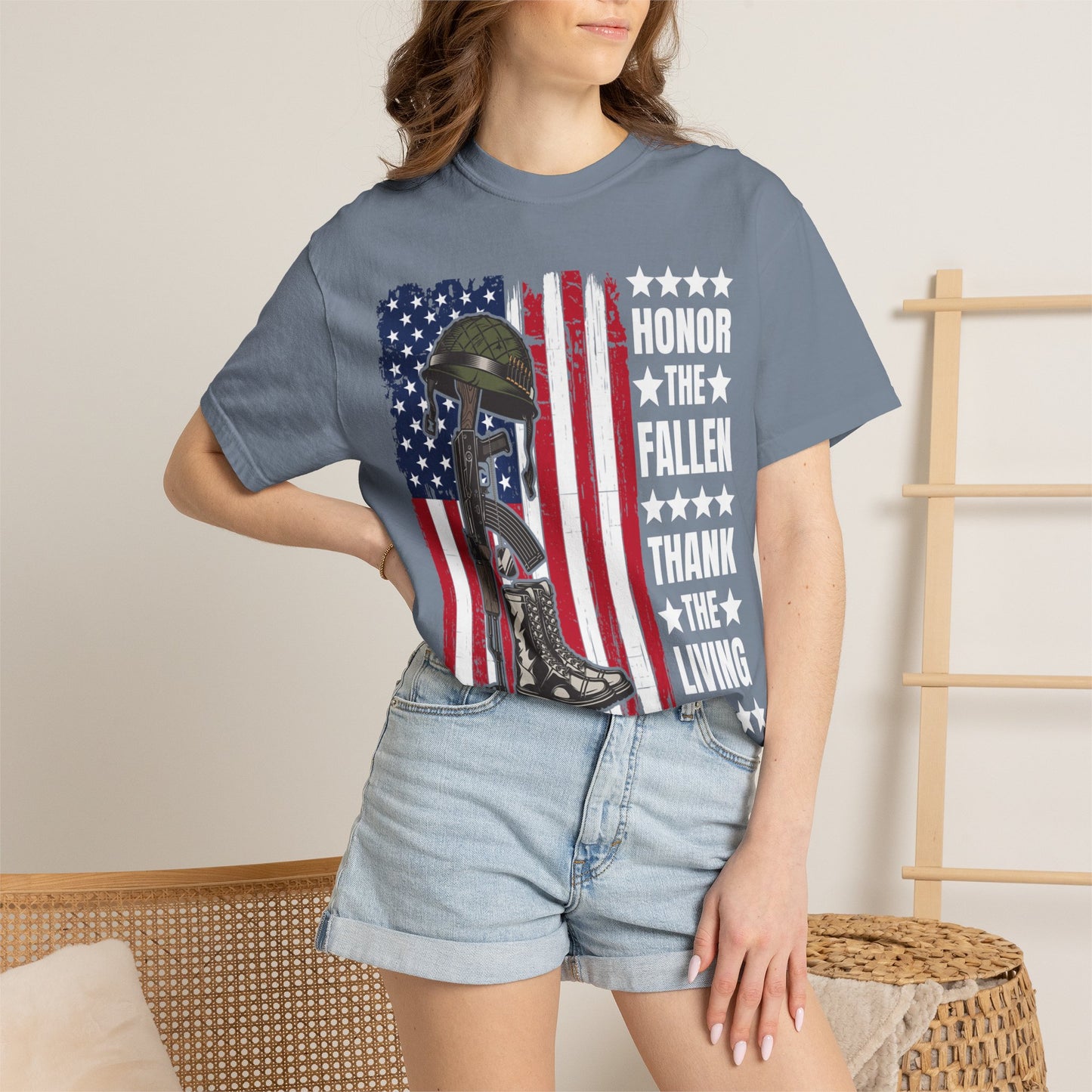 Battlefield Cross Tribute Memorial Day T-Shirt  Description