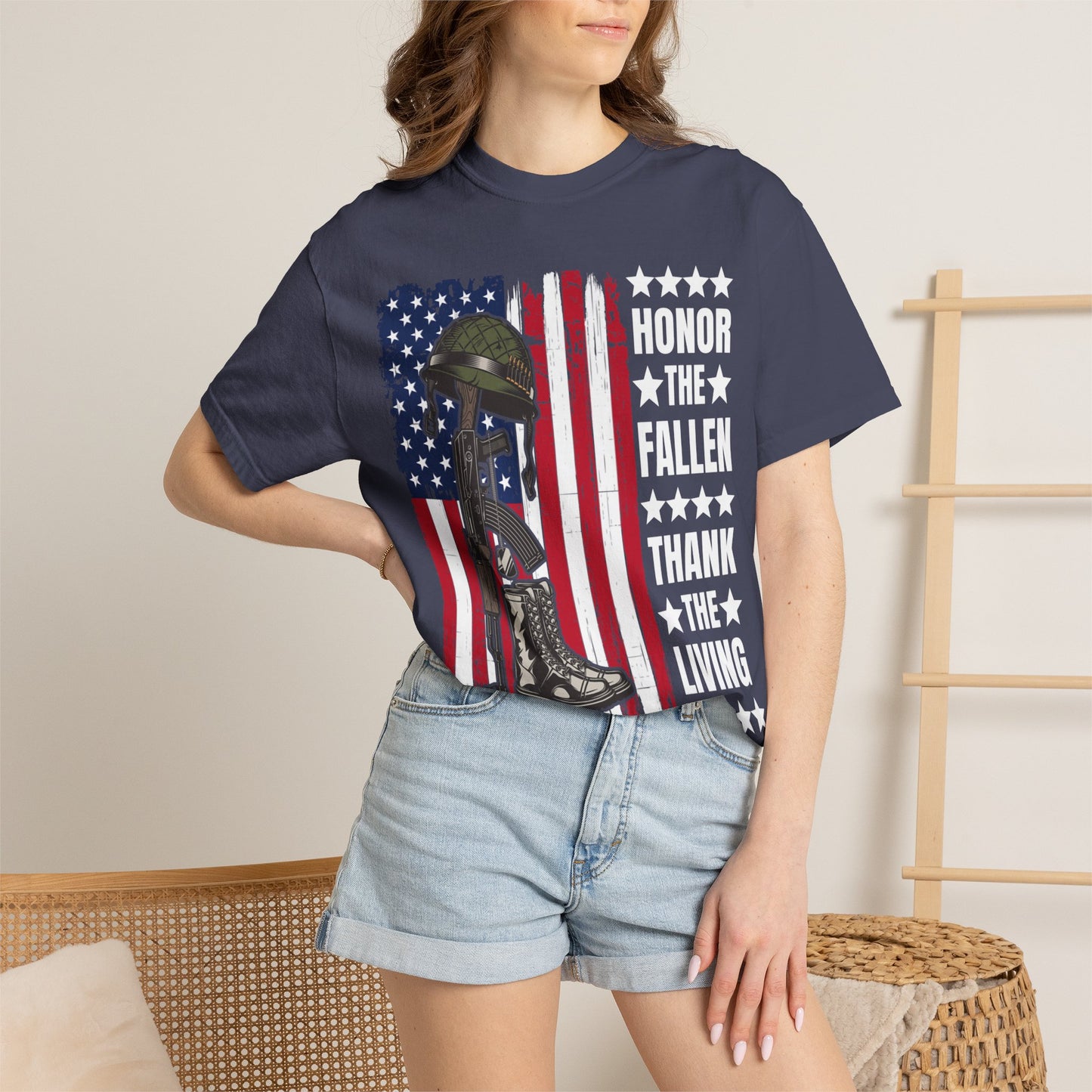 Battlefield Cross Tribute Memorial Day T-Shirt  Description