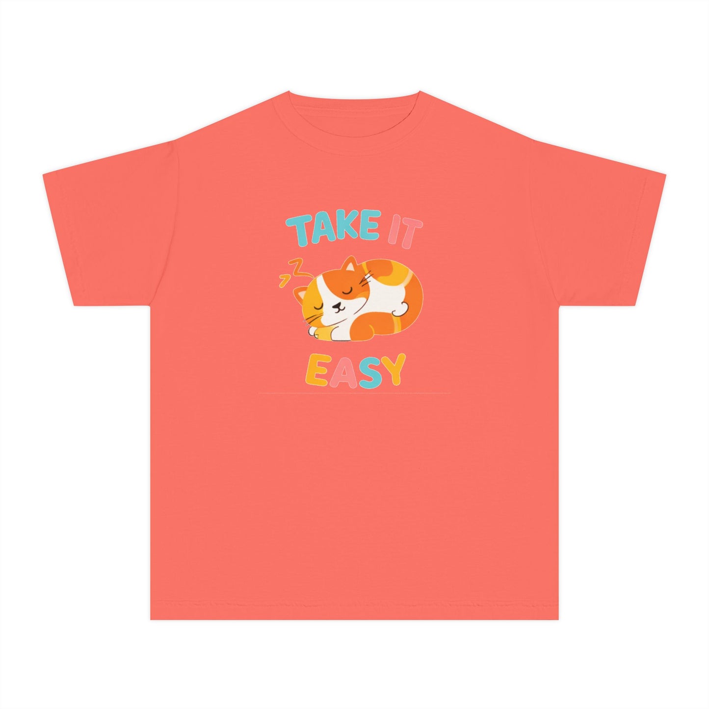 Take It Easy Sleeping Cat Kids Tee
