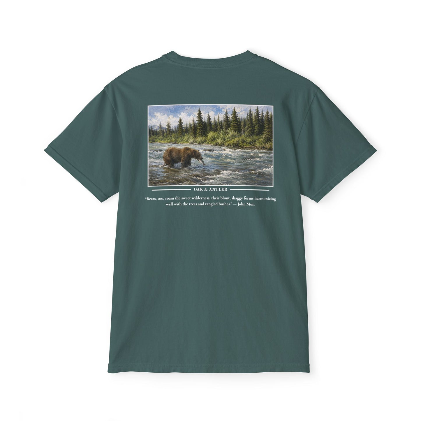 Salmon Run Grizzly Pocket Tee – Wildlife Collection