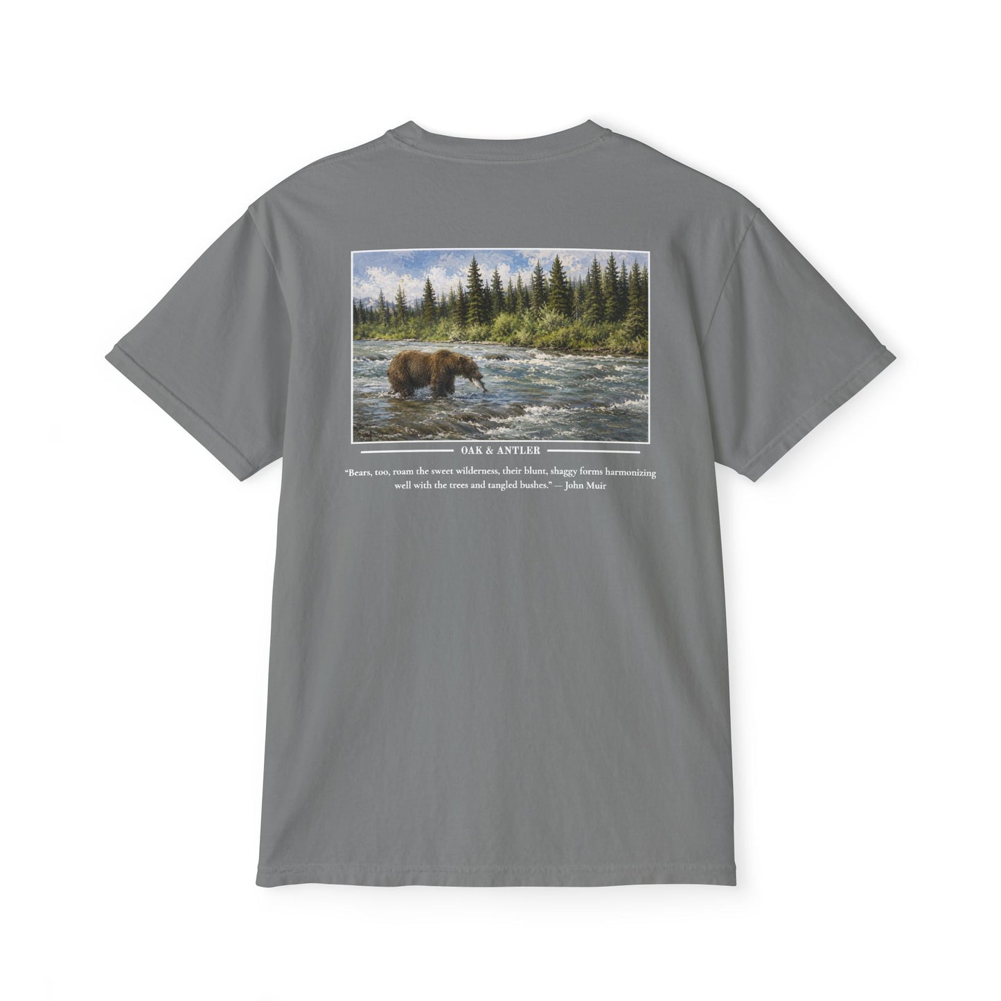 Salmon Run Grizzly Pocket Tee – Wildlife Collection
