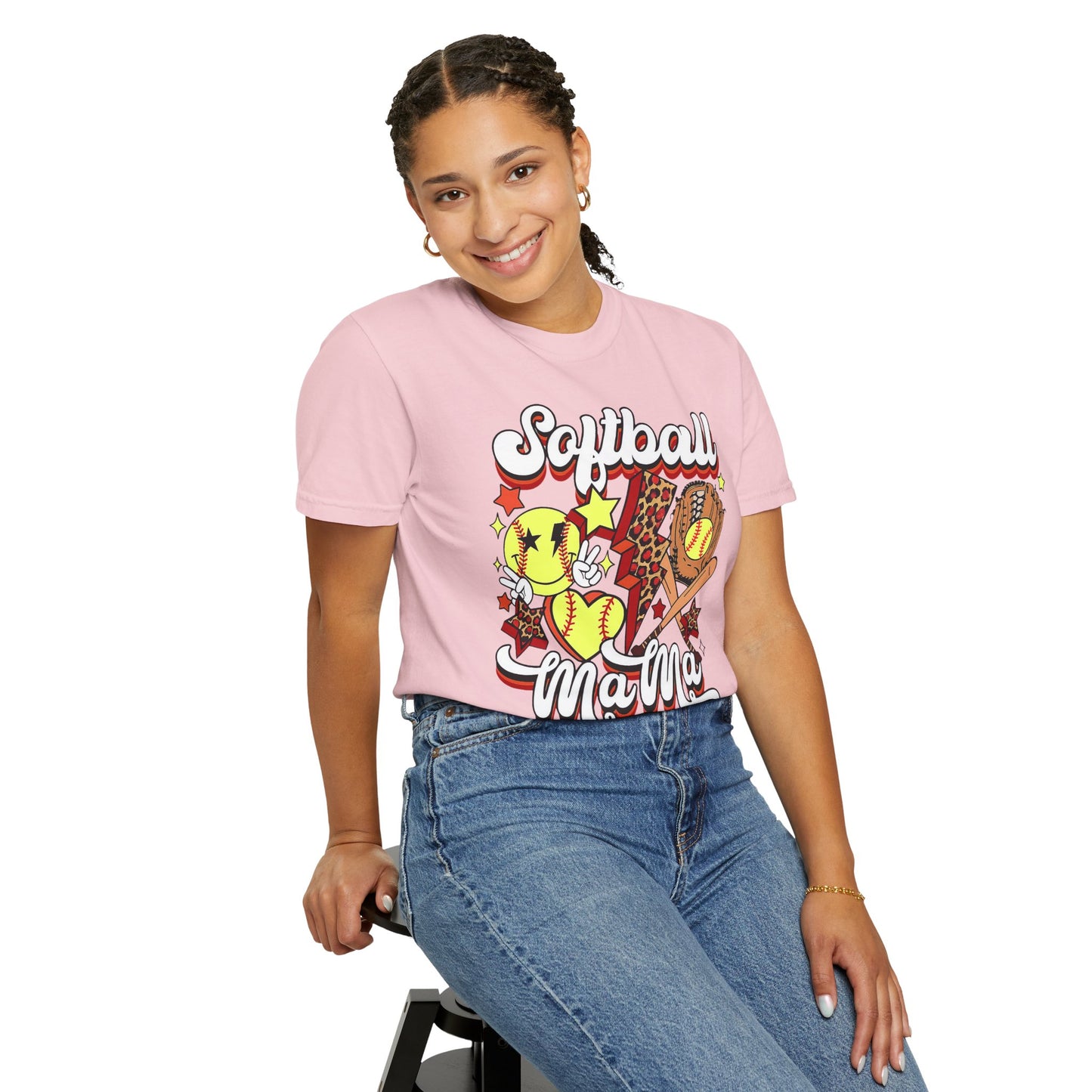 Softball Mama Comfort Colors Tee