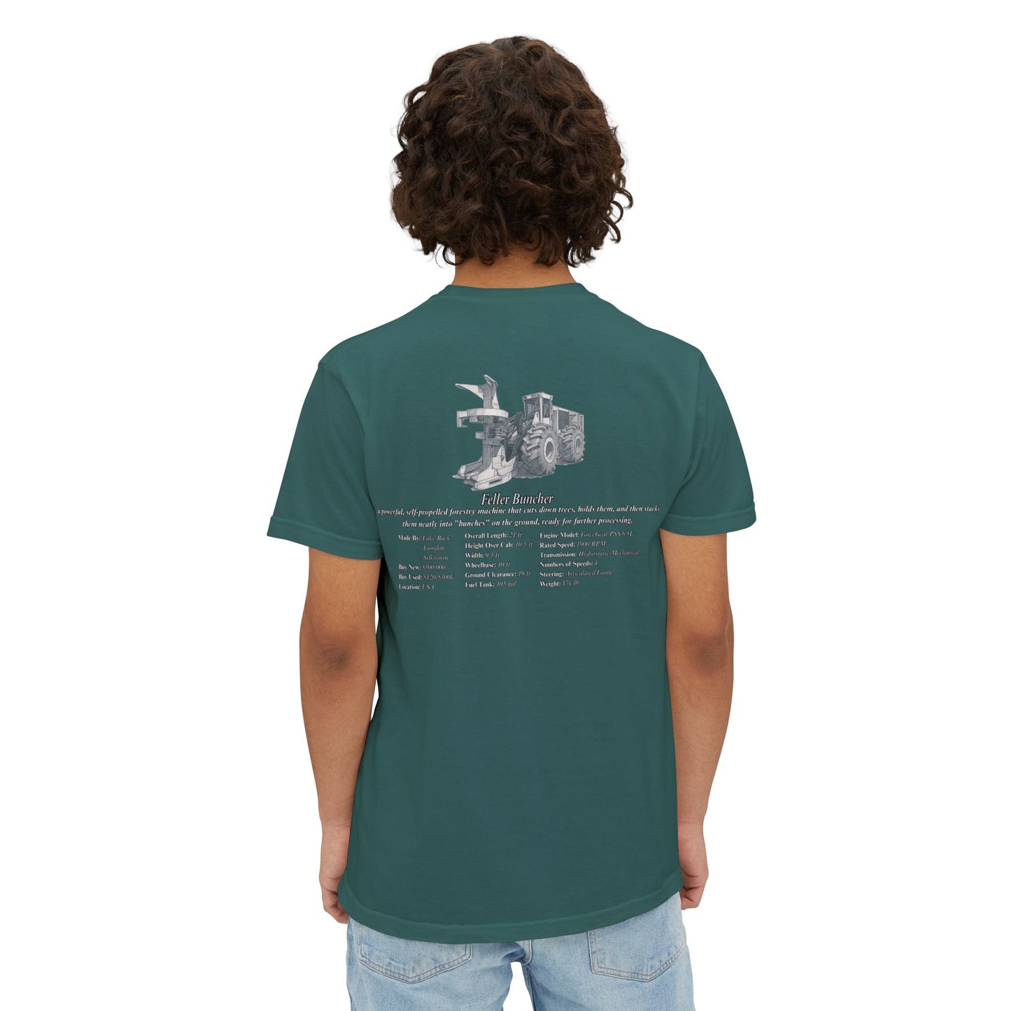 Feller Buncher Pocket Tee - Heavy Equipment Series