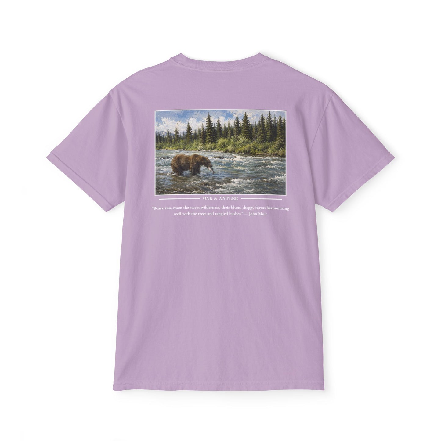 Salmon Run Grizzly Pocket Tee – Wildlife Collection